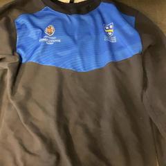 Blue pullover, como reportado por MEININGER Hotel Brussels City Center utilizando o iLost