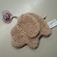 Csöcs met olifantknuffel, amint azt Burgers' Zoo az iLost segítségével jelentette.