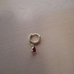 Boucle d'oreille met rode steen, a été signalé par Alrijne Leiderdorp utilisant iLost