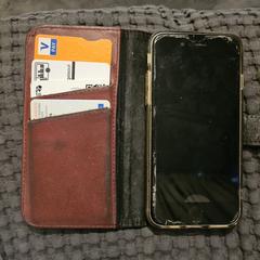 IPhone in bruin hoesje، كما تم الإبلاغ عنه عبر iLost