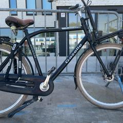 Men’s bike Zwart merk Gazelle sticker heavy duty, as reported by Fietsdepot Diepenbeek using iLost