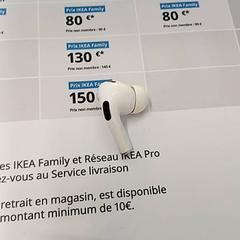 سماعات أذن لاسلكية ecouteur f، كما تم الإبلاغ عنه بواسطة IKEA Brest Guipavas عبر iLost