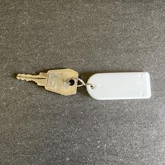 Sleuteltje met wit label, som rapporterats till iLost