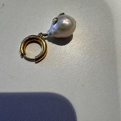 Oorbel kleur goud met parel en strass steentjes, como reportado ao iLost