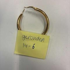 Earring goudkleurig, as reported by Universiteitsbibliotheek Universiteitskwartier using iLost