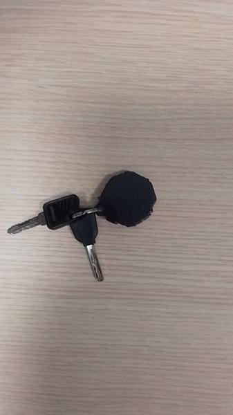Keychain met 2 sleutels