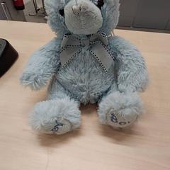 Knuffeldoek Doudou ourson bleu "baby boy", zoals gemeld door IKEA Bayonne Ametzondo met iLost