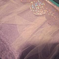 Borsa paars/ roze met glitters kindertas, come riportato da De Tovertuin utilizzando iLost