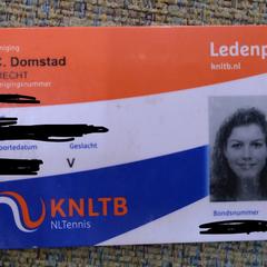 Ledenpas KNLTB Tennis in Utrecht, ha sido reportado a iLost