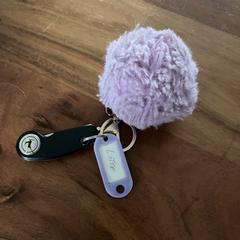 Fietssleutel met paarse sleutelhanger, jak bylo nahlášeno na iLost