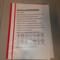 Notes folder mapje met recepten, as reported by Stad Halen using iLost