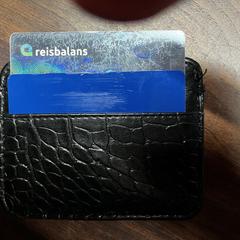 etui voor creditkaart; 1x reisbalans, 1x blauw, ako bolo nahlásené iLost
