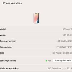 Iphone 12 zwart (kattensticker achterkant), as reported to iLost