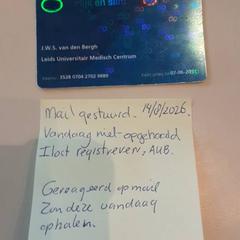 Ns-business card bus, segons ha informat LUMC mitjançant iLost