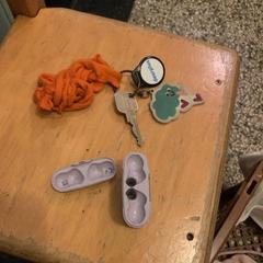 sleutel, oplader van oortjes,kleding in een kratje an iLost gemeldet