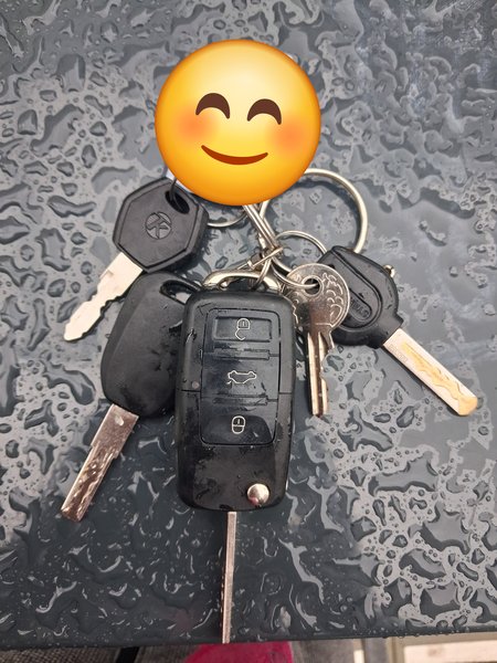 Keychain 5 sleutels, waaronder een autosleutel