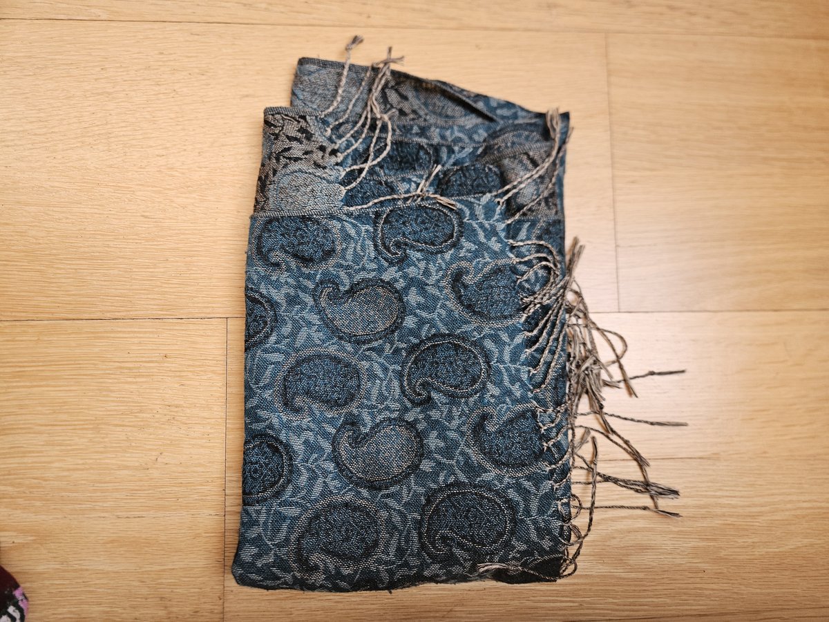 Sjaal Blauw patroon