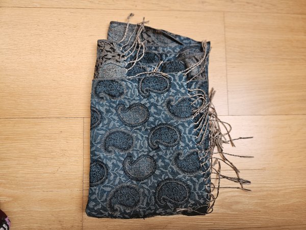 Sjaal Blauw patroon