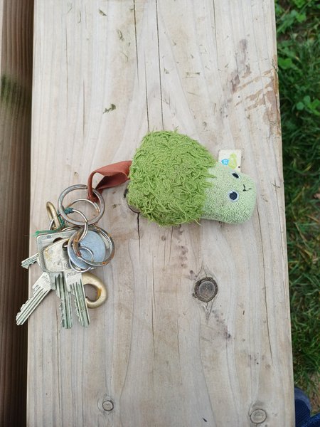 Keychain Met Groen knuffeldiertje