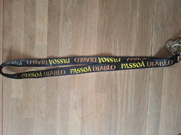 Key Sleutel, zwart keycord "Passoa Diablo"