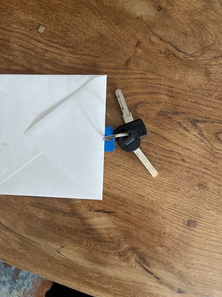 Fietssleutel Twee sleutels met label